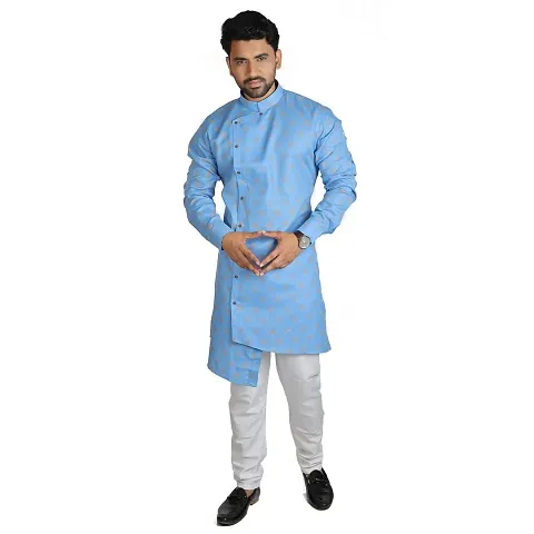 RIGAL Men's Magic Printed Cross Kurta Pyjama Set