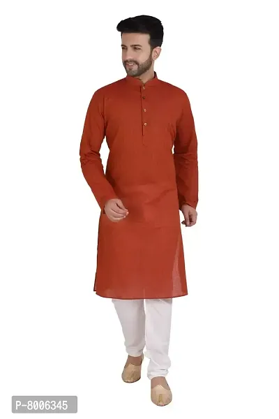 RIGAL Men's Handloom Cotton Kurta Pyjama Set