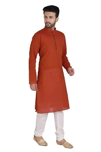 RIGAL Men's Handloom Cotton Kurta Pyjama Set-thumb1