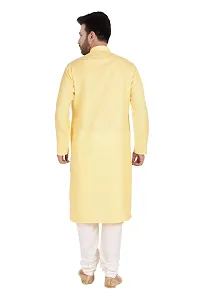 RIGAL Men's Plain Poly Cotton Kurta Pyjama Set-thumb3