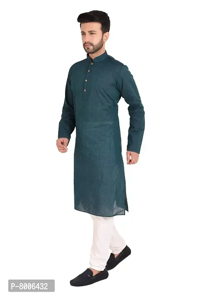 RIGAL Men's Handloom Cotton Kurta Pyjama Set-thumb3