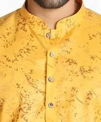 RIGAL Men's Magic Printed Kurta Pyjama Set For Men (Yellow; 46)-thumb4