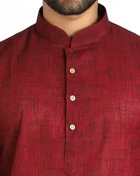 RIGAL Men's Cotton Slub Design Kurta Pyjama Set-thumb4