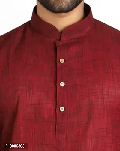 RIGAL Men's Cotton Slub Design Kurta Pyjama Set-thumb5