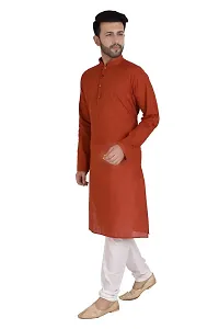 RIGAL Men's Handloom Cotton Kurta Pyjama Set-thumb2