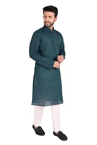 RIGAL Men's Handloom Cotton Kurta Pyjama Set-thumb1