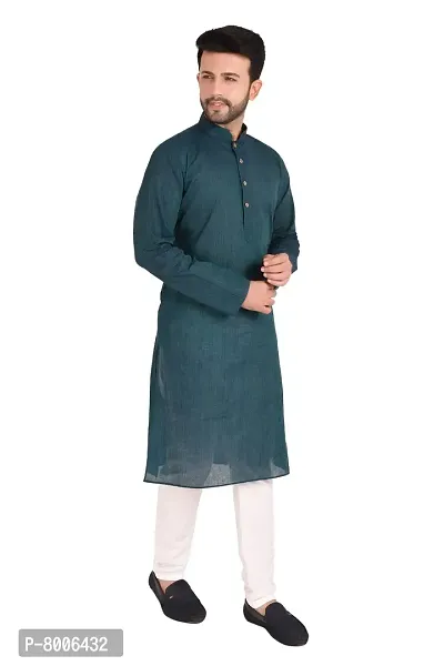 RIGAL Men's Handloom Cotton Kurta Pyjama Set-thumb2