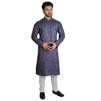 RIGAL Men's Magic Printed Leaf Kurta Pyjama Set-thumb1