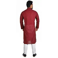 RIGAL Men's Cotton Slub Design Kurta Pyjama Set-thumb3