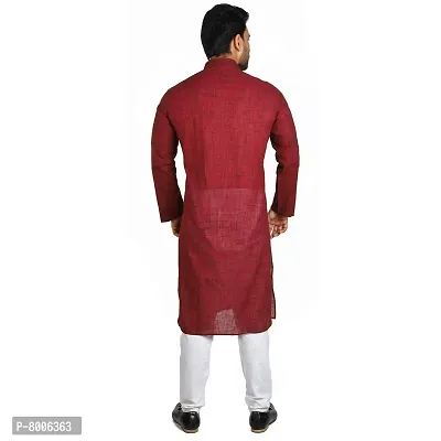 RIGAL Men's Cotton Slub Design Kurta Pyjama Set-thumb4