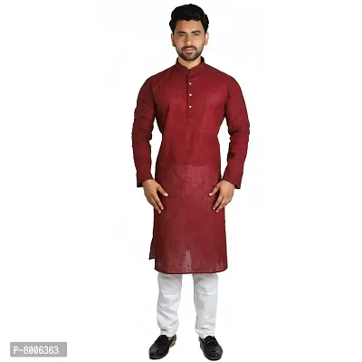 RIGAL Men's Cotton Slub Design Kurta Pyjama Set-thumb0