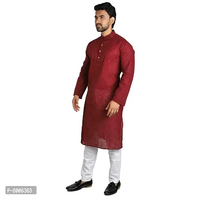 RIGAL Men's Cotton Slub Design Kurta Pyjama Set-thumb3