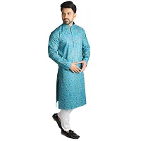 RIGAL Men's Magic Printed Leaf Kurta Pyjama Set-thumb1