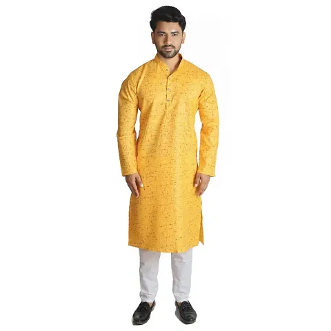 Men Magic Print Kurta Pyjama set