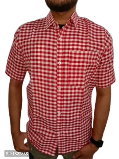 Stunning Khadi Cotton Checked Casual Shirts For Men And Boys