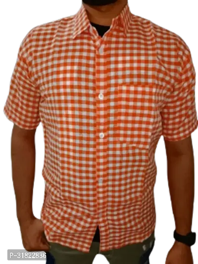 Stunning Khadi Cotton Checked Casual Shirts For Men And Boys