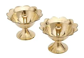 True Decor Brass Akhand Jyoti Deepak Diwali Devdas Diya Oil for Puja Home Decor Deepak for Mandir Pack of 2-thumb3