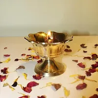 True Decor Brass Akhand Jyoti Deepak Diwali Devdas Diya Oil for Puja Home Decor Deepak for Mandir Pack of 2-thumb4