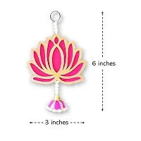 True Decor Lotus Jhumka Hangings for Decoration/Floral Wall Hanging Mandir Decorations Items || Background Decoration Items Perfect for Festive Decor || Pack of 6-thumb4