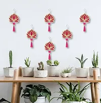 True Decor Lotus Hangings for Decoration/Floral Wall Hanging Mandir Decorations Items || Background Decoration Items Perfect for Festive Decor || Pack of 6-thumb3