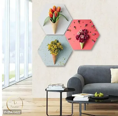 True Decor True Deacute;cor Wooden Wall Hanging Room Decoration Items For Home/Office/Bedroom/Gift || Set Of 3 Wall Hangings/Paintings For Home Decoration-thumb4
