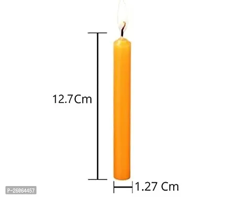 True Decor 5 Orange Pack of 20 Chime/Spell/Mombati Candles || Orange Candles for Intellect Networking and Energy || Burn Time 4 Hrs-thumb5