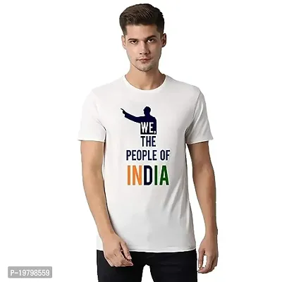 UU Merchandise Baba Saheb Ambedkar People of India Print T-Shirt for Men White Colour Unisex Size