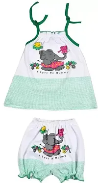 Elegant Closet  Baby Girls Party(Festive) Top Capri Set Pack of 3-thumb1