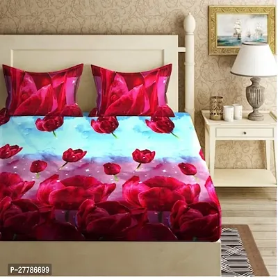 Comfortable Cotton Printed Flat Bedsheet With Pillow Covers