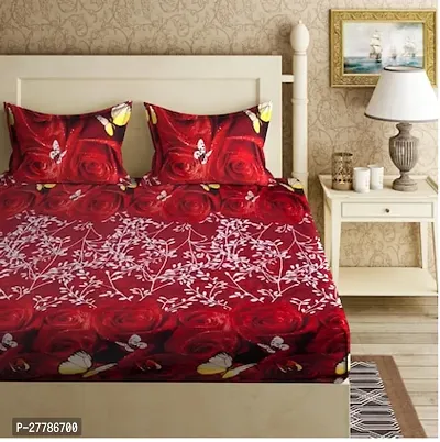 Comfortable Cotton Printed Flat Bedsheet With Pillow Covers