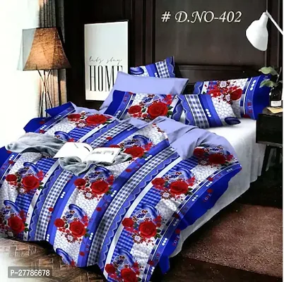 Comfortable Cotton Printed Flat Bedsheet With Pillow Covers