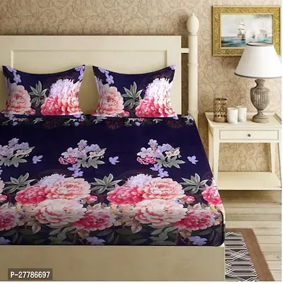 Comfortable Cotton Printed Flat Bedsheet With Pillow Covers