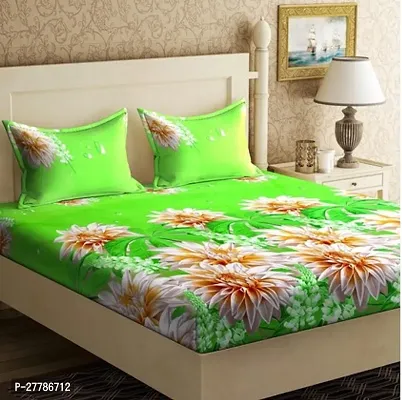 Comfortable Cotton Printed Flat Bedsheet With Pillow Covers