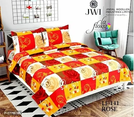 Comfortable Cotton Printed Flat Bedsheet With Pillow Covers