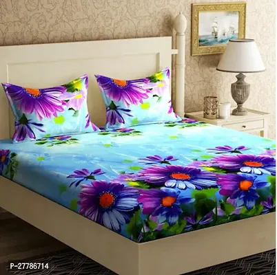 Comfortable Cotton Printed Flat Bedsheet With Pillow Covers