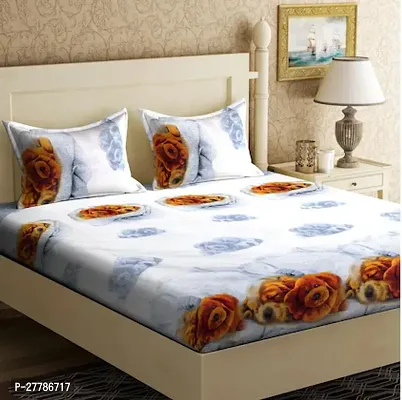 Comfortable Cotton Printed Flat Bedsheet With Pillow Covers