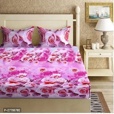 Comfortable Cotton Printed Flat Bedsheet With Pillow Covers