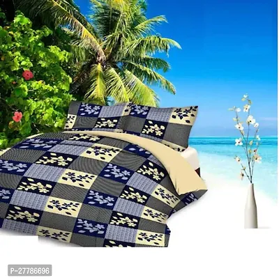 Comfortable Cotton Printed Flat Bedsheet With Pillow Covers