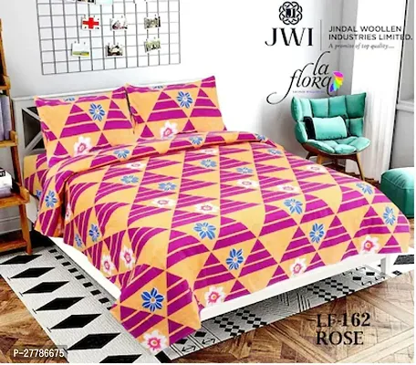 Comfortable Cotton Printed Flat Bedsheet With Pillow Covers