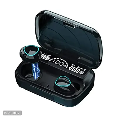 True Wireless Earbuds, BDM Bluetooth 5.0 Earbuds in-Ear TWS Stereo Headphones with Smart LED Display Charging Case Waterproof Built-in Mic for Sports Work - Black-thumb0