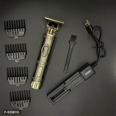 Hair Trimmmer For Mens Cordless Hair Clipper,Buddha Head /  Oil Head Electric Hair Clipper Set,T-Blade Trimmer Kit for Home Barber Shop ( Buddha )