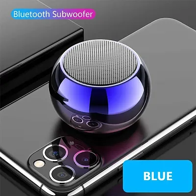 M3 Colorful Wireless Bluetooth Speakers 3D Mini Electroplating Round Steel Speaker (Random Color)-thumb0