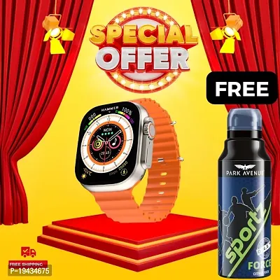 BUY SMART WATCH S 8  ULTRA AND GET PARK AVENUE SPORTZ DEODRANT FREE 150ML WORTH OF ₹250