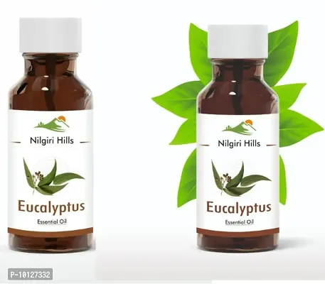 Eucalyptus Oil | 100% Natural and Pure Nilgiri Eucalyptus Aroma Essential Oil | Neelgiri Tel - 90 ml Pack of 2