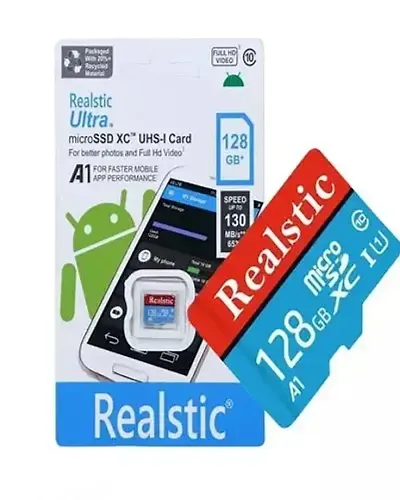 Realstic Ultra 128 GB MicroSD Card Class 10 130 MB/s Memory Card 128 gb memory card