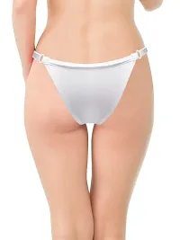 Adjustable Antibacterial Women Net G-Strings/Thong Panty for Women (Pack of 1 Free Size) White-thumb2