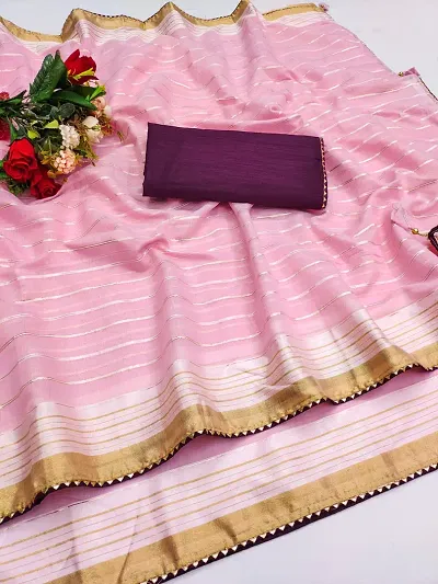 Glamorous Cotton Saree with Blouse piece 