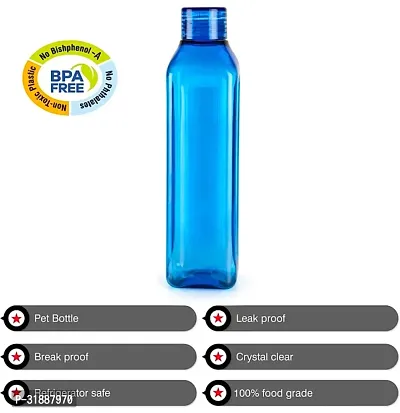 Transparent Water Bottle 1000 ml Pack of 1- Assorted-thumb3