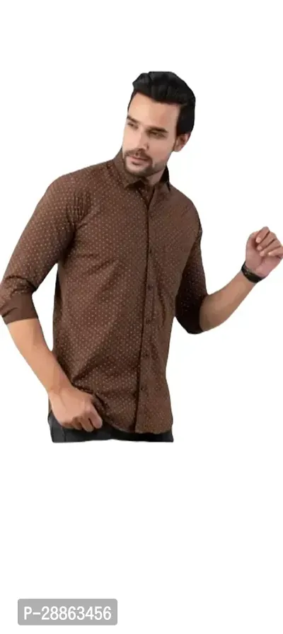 Stylish Cotton Blend Shirt For Men-thumb0