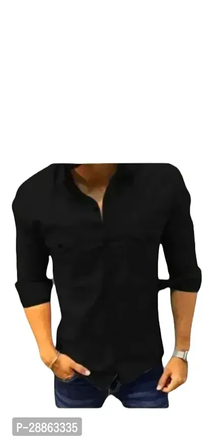 Stylish Cotton Blend Casual Shirt For Men-thumb0